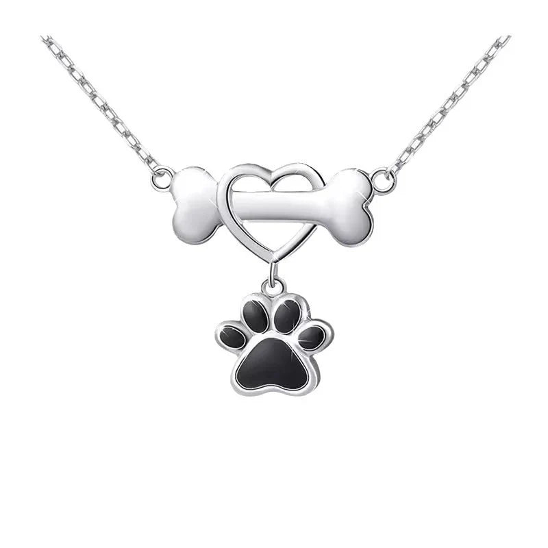Cute Fashion Dog's Paw Love Necklace For Women