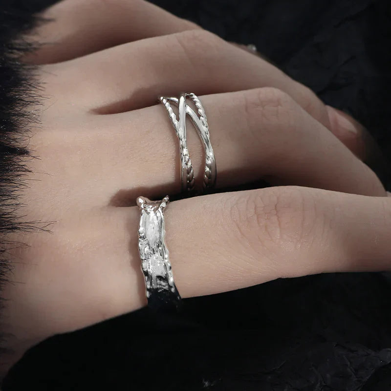 Irregular Pleated Ring Adjustable Ring