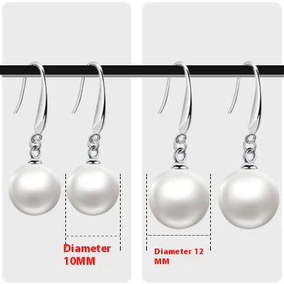 Fashionable Elegant Round Shell Pearl And Pearl Earrings