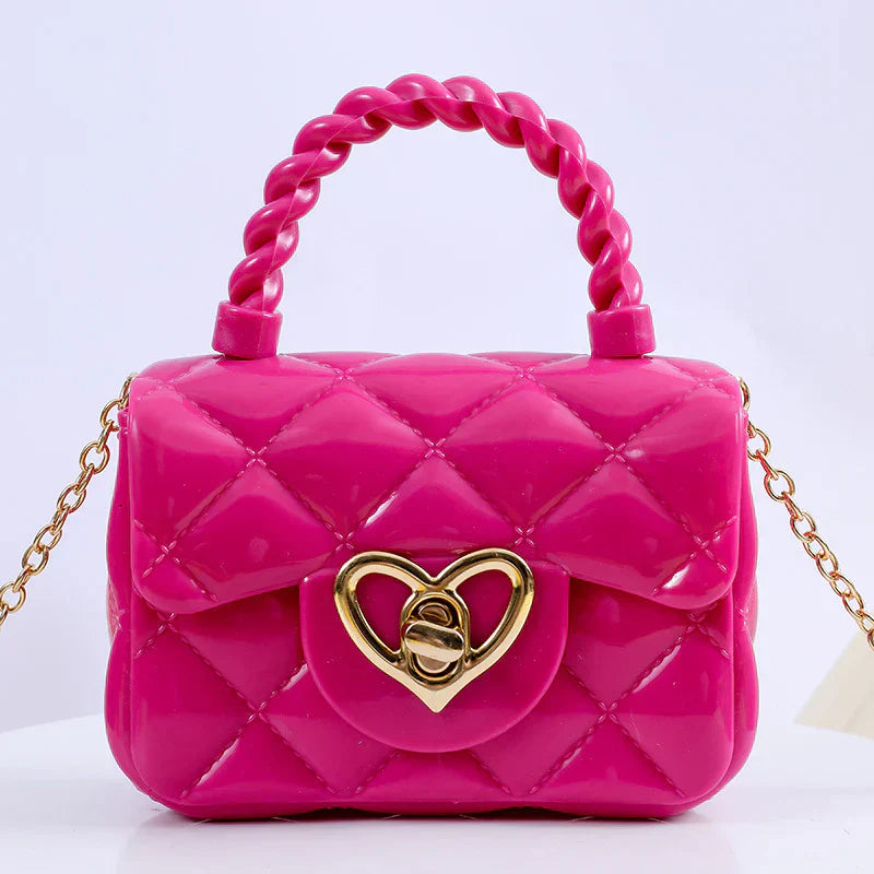 Plastic Transparent Jelly Mini Love Handbag