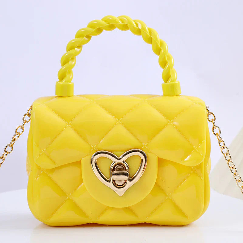 Plastic Transparent Jelly Mini Love Handbag