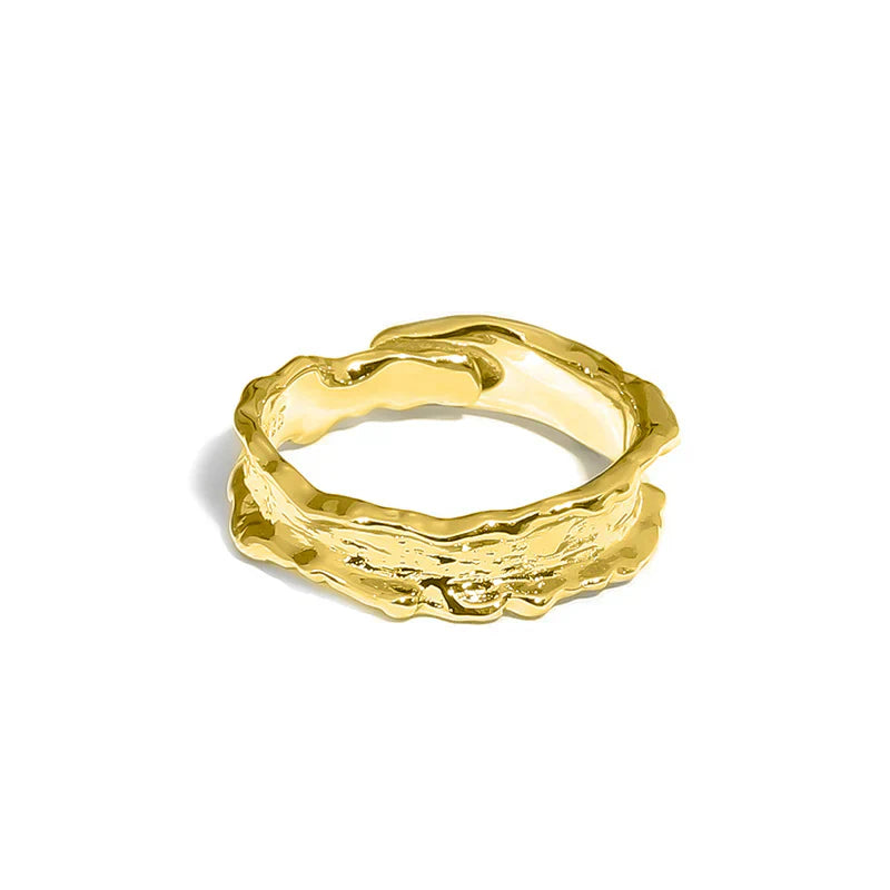 Irregular Pleated Ring Adjustable Ring