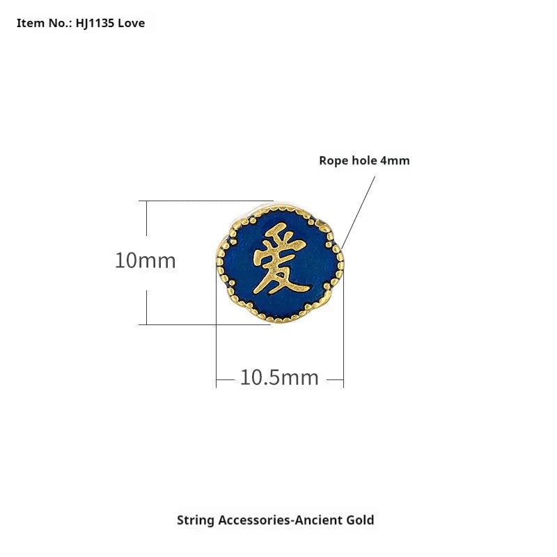 Alluvial Gold Ancient Yellow Gold Lucky Beads Diy Accessories